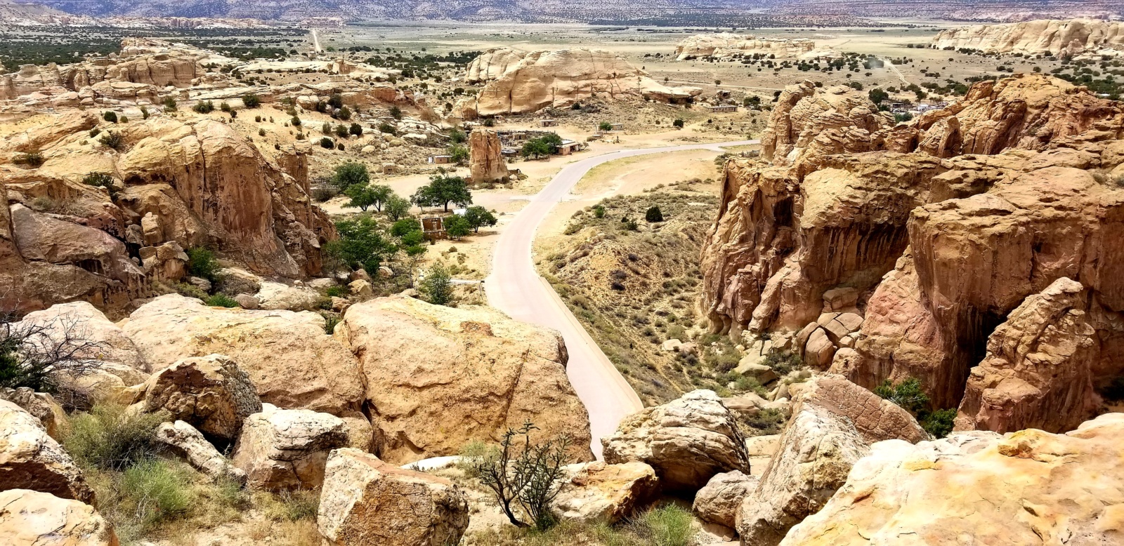 Road to Acoma Pueblo, New Mexico.