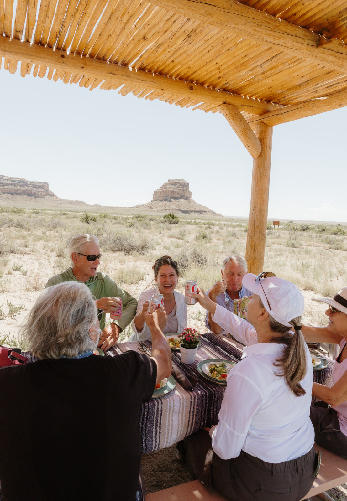 Heritage Inspirations tour lunch in Chaco Canyon, New Mexico