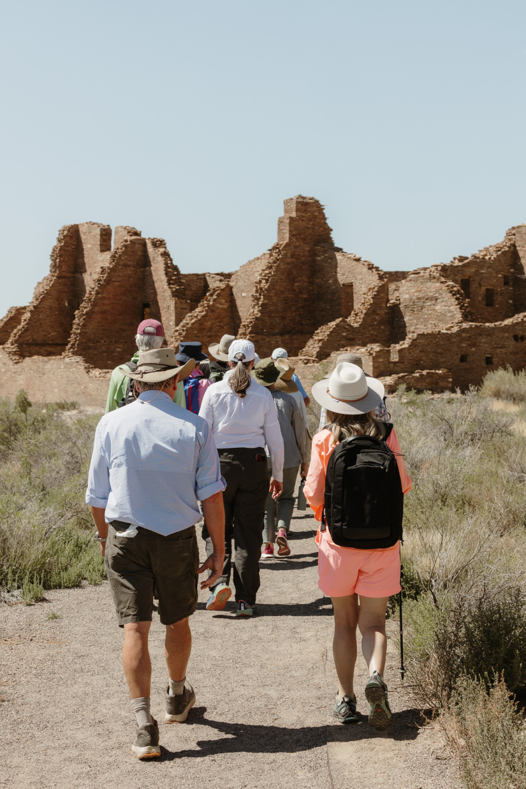 Heritage Inspirations tour guided hike in Chaco Canyon, New Mexico