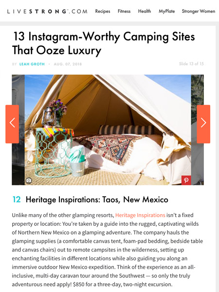 13 Instagram-Worthy Camping Sites That Ooze Luxury | livestrong.com August 2018