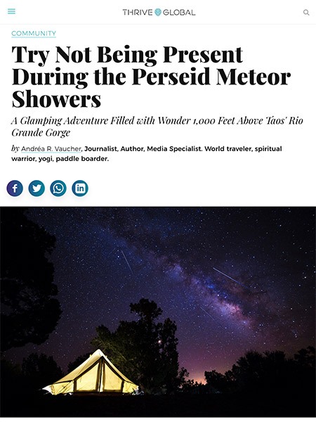 Try Not Being Present During the Perseid Meteor Showers | thriveglobal.com August 2018