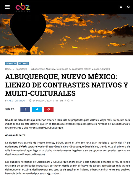 Albuquerque, Nuevo México: lienzo de contrastes nativos y multi-culturales | abzturistico.com January 2019