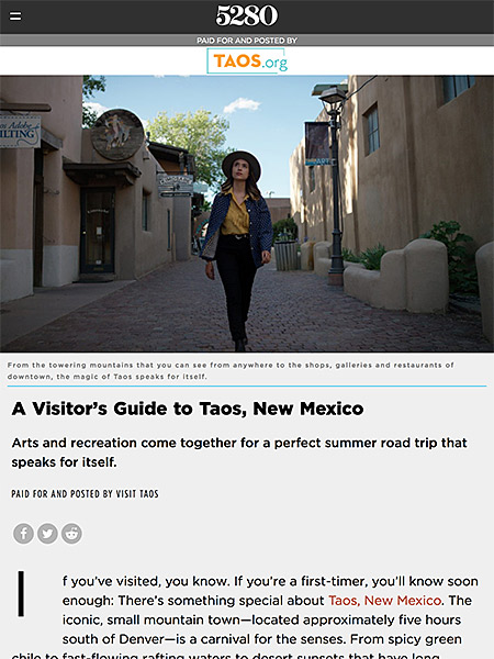 A Visitor’s Guide to Taos, New Mexico | taos.org June 2019