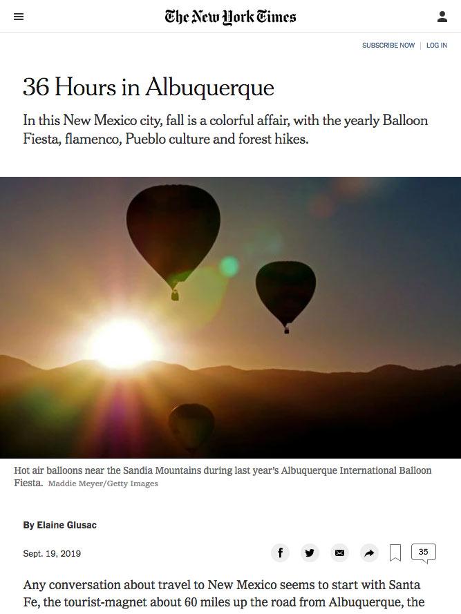 36 Hours in Albuquerque | nytimes.com September 2019