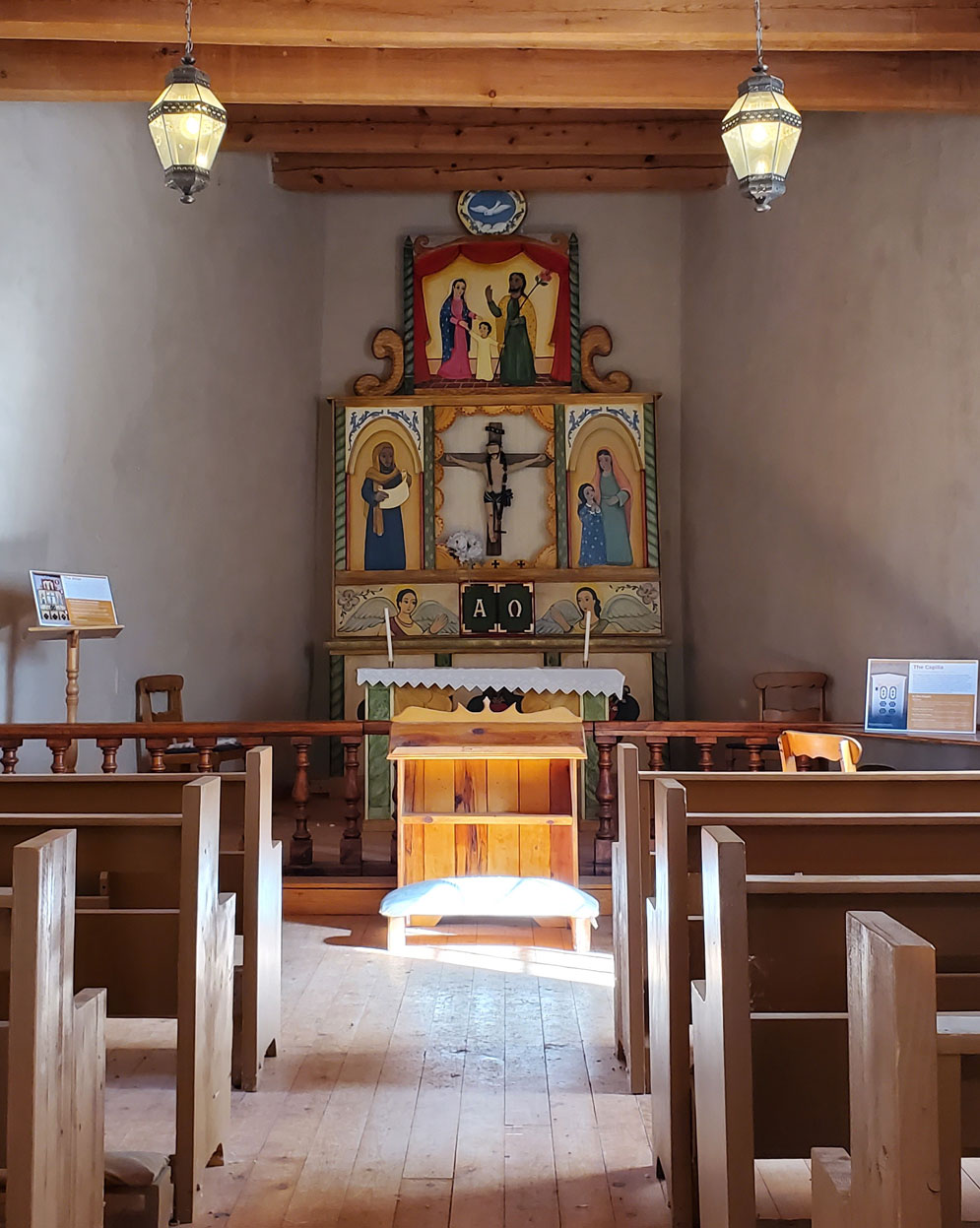 Interior of a church in Northern New Mexico.