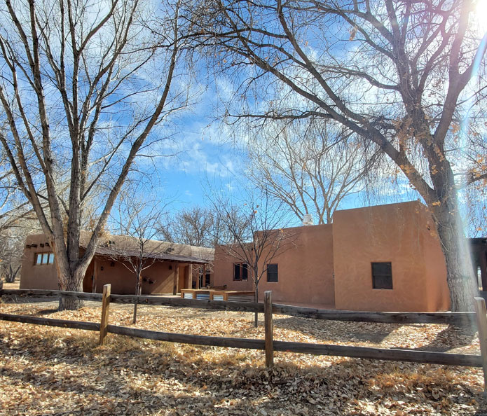 Adobe home in Okay Owingeh Pueblo in Northern New Mexico.
