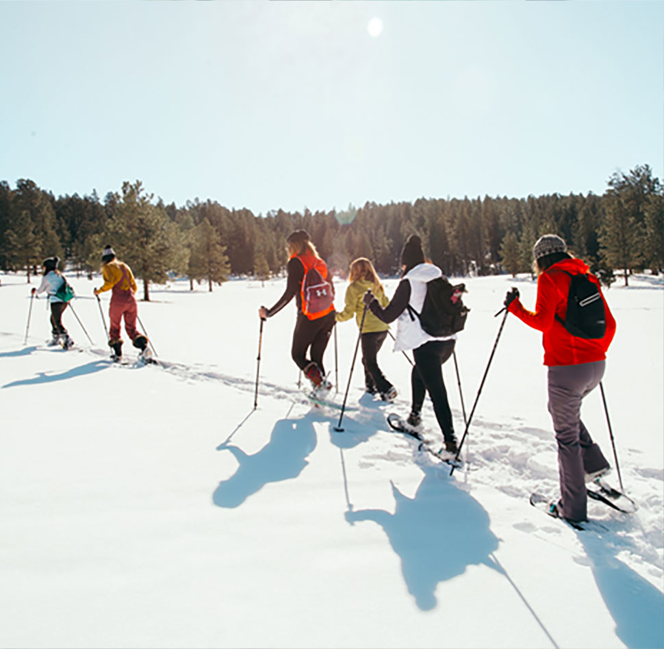 Snowshoe Tour guests in Taos, New Mexico.
